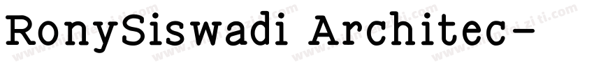 RonySiswadi Architec字体转换